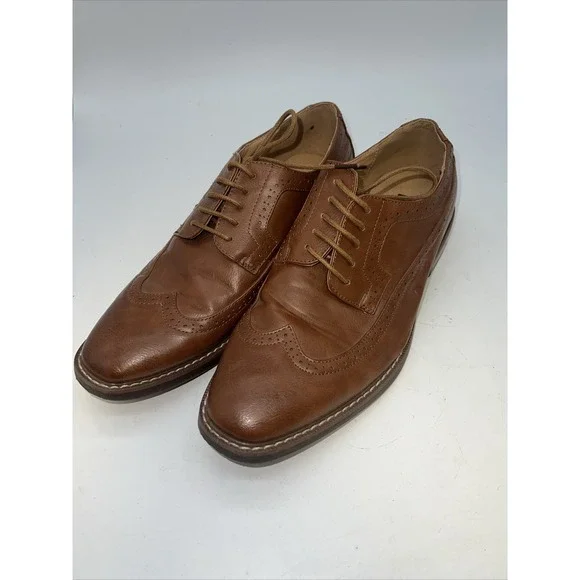Steve Madden Men's M-AMPED Oxford Dress Shoes, Brown US Sz 9 M - Picture 1 of 7